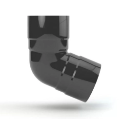 GAMRAT PCV Kolano dwukielichowe 67,5°- 110mm - GRAFIT